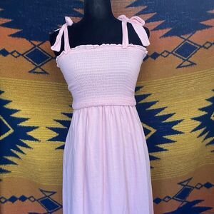 Zesica Maxi Flowy Dress. Pink. Adjustable Straps. Medium. Summer. Boho. Hippie.